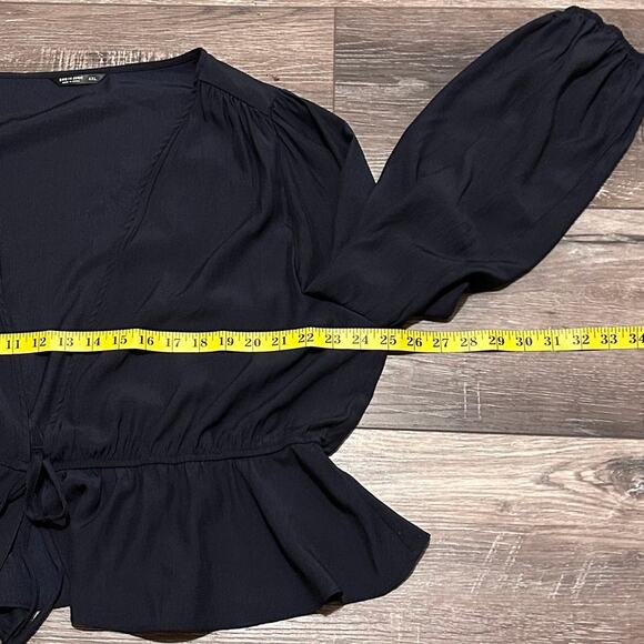 Shein Curves Navy Blue Peplum Cover Jacket, Size 4XL - Picture 6 of 9